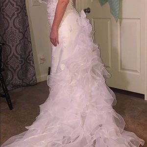 Size 10 NWT gorgeous wedding dress and veil
